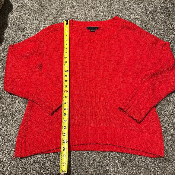 SANCTUARY Women's Popcorn Crew Neck Sweater Size L In Red - Picture 7 of 9